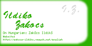 ildiko zakocs business card
